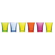 Polystyrene Mixed Colour Shot Glasses 25ml CE Marked