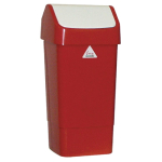 SYR Polypropylene Swing Bin Red 50Ltr