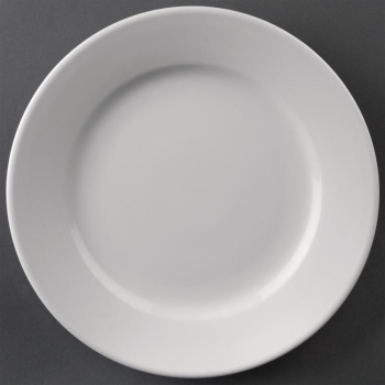 Olympia Athena Wide Rimmed Plates 61/2Inch White(Pack of 12) Olympia Athena Wide Rimmed Plates 61/2Inch White(Pack of 12)