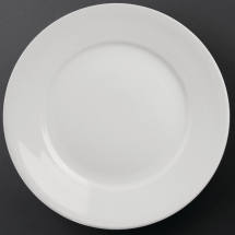 Olympia Athena Wide Rimmed Plates 11inch White (Pack of 12) Olympia Athena Wide Rimmed Plates 11inch White (Pack of 12)