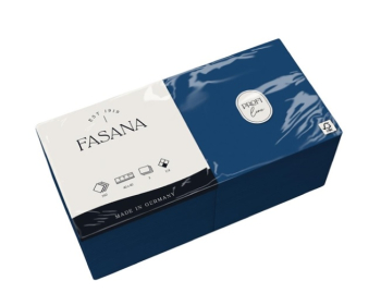 Fasana Dinner Napkin Blue 3ply 1/4 Fold (Pack of 1000) Fasana Dinner Napkin Blue 3ply 1/4 Fold (Pack of 1000)