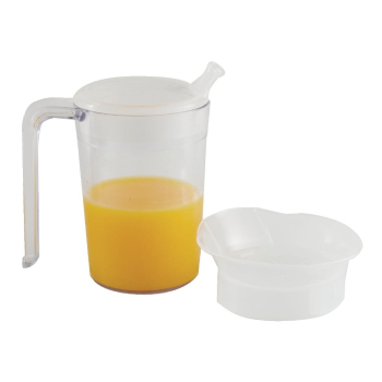 Clear Mug with Handle & 2 lids (Capacity 300ml) Clear Mug with Handle & 2 lids (Capacity 300ml)
