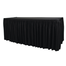 Table Top Black Cover & Skirti ng - Plisse Style