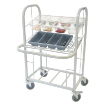 Craven Steel Condiment, Cutler y and Tray Dispense Trolley