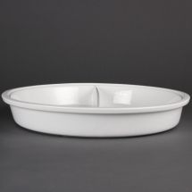 Olympia Whiteware Divided Round Dish 3.5Ltr 123.1oz Olympia Whiteware Divided Round Dish 3.5Ltr 123.1oz