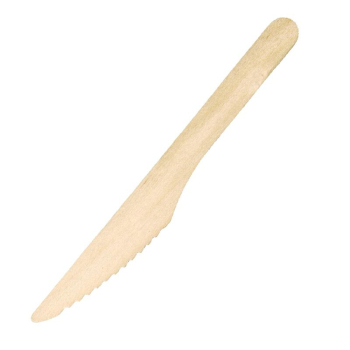 Biodegradable Birch Wood Knife 6 1/2Inch - Box of 100