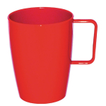 Kristallon Polycarbonate Handl Beakers Red 348.7ml (Qty 12)