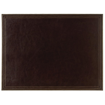 Faux Leather Large Placemat 400(W) x 300(D)mm - Brown