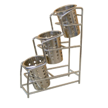 Craven Chrome Plated Cutlery 3 Pot Holder Craven Chrome Plated Cutlery 3 Pot Holder