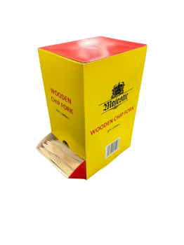 Wooden Chip Fork Dispenser Box of 1000 Wooden Chip Fork Dispenser Box of 1000