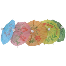 Recyclable Paper Parasols Mixed Colours (144 pack) Recyclable Paper Parasols Mixed Colours (144 pack)