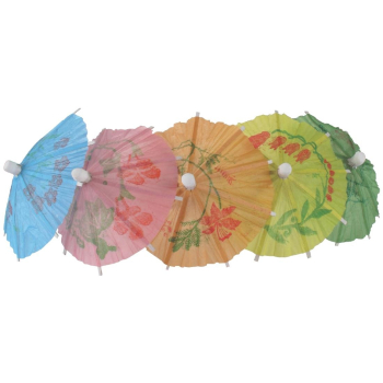 Recyclable Paper Parasols Mixed Colours (144 pack) Recyclable Paper Parasols Mixed Colours (144 pack)