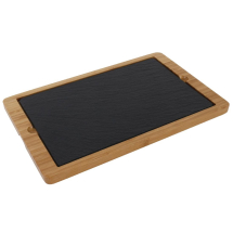 Olympia Smooth Edged Slate Pla tter 280x180mm Pack of 2