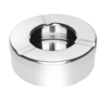 Olympia Stainless Steel Windpr oof Ashtray 90mm