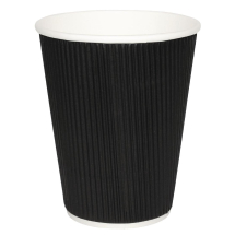 Recyclable Coffee Cups Ripple Wall Black 225ml/8oz (Pack500) Recyclable Coffee Cups Ripple Wall Black 225ml/8oz (Pack500)