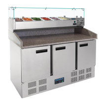 Polar Refrigerated Pizza and S alad Prep Counter 368Ltr