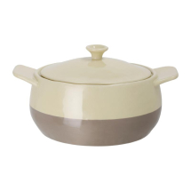 Olympia Cream And Taupe Round Casserole Dish 1.8Ltr