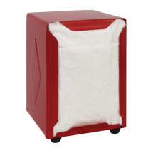 Olympia Stainless Steel Napkin Dispenser Red