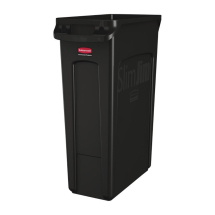 Rubbermaid Slim Jim Container with Venting Channels Black 87