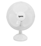 12" Oscillating Desktop Fan White - 3 Speed Settings