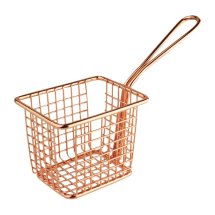 Olympia Square Presentation Ba sket With Handle Copper