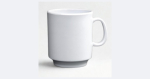 Kristallon Melamine Mugs White 340ml 12oz (6 pack)
