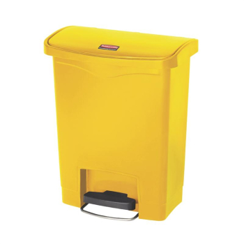 Rubbermaid Slim Jim Step On Pedal Bin Yellow 30Ltr Rubbermaid Slim Jim Step On Pedal Bin Yellow 30Ltr