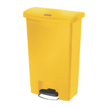 Rubbermaid Slim Jim Step On Pedal Bin Yellow 50Ltr Rubbermaid Slim Jim Step On Pedal Bin Yellow 50Ltr