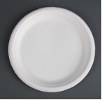 Compostable Bagasse Plates Round 260mm (Pack of 50)