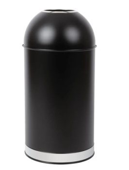 Bolero Steel Open Lid Bullet Bin Black 40Ltr Bolero Steel Open Lid Bullet Bin Black 40Ltr