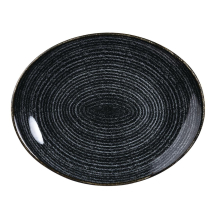 Studio Prints Homespun Plate Charcoal Oval Coupe (Pack12) Studio Prints Homespun Plate Charcoal Oval Coupe (Pack12)