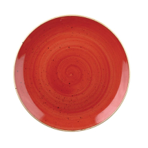 Churchill Stonecast Round Coup e Bowl Berry Red 248mm