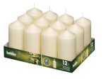 Tall Pillar Candles Ivory 12cm Pack of 12
