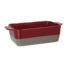 Olympia Red And Taupe Ceramic Roasting Dish 2.5L