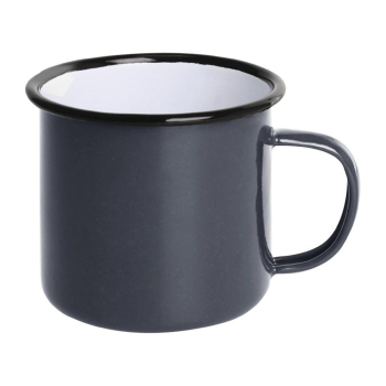 Olympia Enamel Mug Grey 350ml (Pack of 6) Olympia Enamel Mug Grey 350ml (Pack of 6)