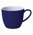 Kristallon Gala Colour Rim Melamine Mug Blue 285ml 6Pack