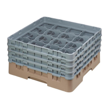 Cambro Camrack Beige 16 Compar tments Max Glass Height 215mm
