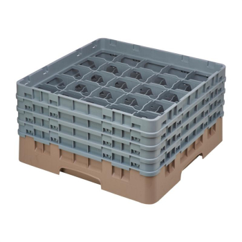 Cambro Camrack Beige 25 Compar tments Max Glass Height 215mm
