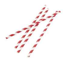 Fiesta Compostable Paper Straws Red Stripes (250 Pack) Fiesta Compostable Paper Straws Red Stripes (250 Pack)