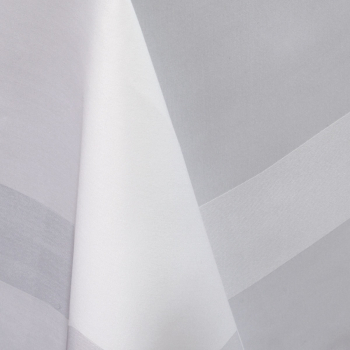 Delta Satin Band Table Cloth Cotton White 114x114cm