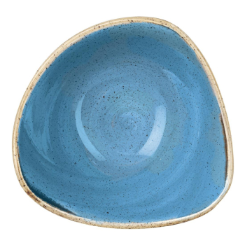 Stonecast Triangle Bowls Blue Cornflower 184mm (Pack of 12) Stonecast Triangle Bowls Blue Cornflower 184mm (Pack of 12)