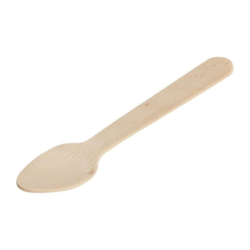 Fiesta Compostable Wooden Teaspoons 4 1/4Inch (100 pack) Fiesta Compostable Wooden Teaspoons 4 1/4Inch (100 pack)