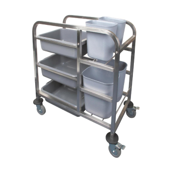 Vogue Stainless Steel Bussing Trolley Vogue Stainless Steel Bussing Trolley