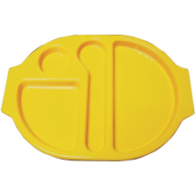 Kristallon Plastic Food Compar tment Tray Small Yellow