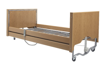 Casa Elite Low Profiling Bed with Side Rails - Light Oak