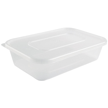 Plastic Microwavable Container with Lid Small 500ml (Qty 250) Plastic Microwavable Container with Lid Small 500ml (Qty 250)