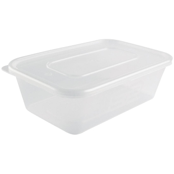 Recyclable Plastic Microwavabl & Lid Medium 650ml (250 Pack) Recyclable Plastic Microwavabl & Lid Medium 650ml (250 Pack)