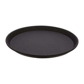 Cambro Camtread Fibreglass Round Non-Slip Tray Black 280m Cambro Camtread Fibreglass Round Non-Slip Tray Black 280m