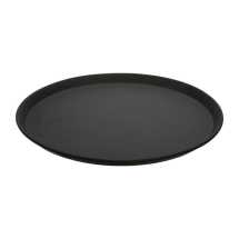 Cambro Fibreglass Round Non-Sk id Tray Black 16in