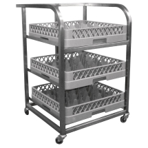 Craven Stainless Steel Glass T ray Trolley
